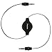 Generic 315264 3.5mm Auxiliary Retractable Audio Cable Cord for iPhone 3G/3GS, iPod, Black