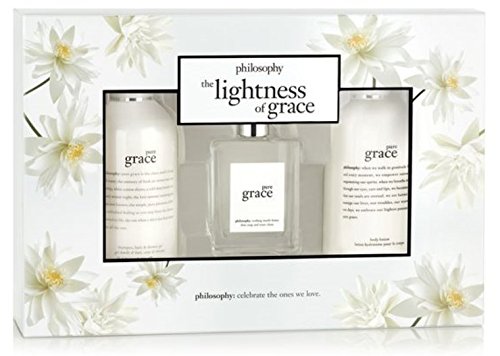 Philosophy the lightness of grace set, pure grace shampoo, bath & shower gel, eau de toilette & body lotion