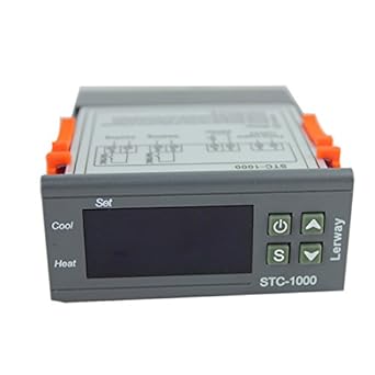 Lerway 110V Stc-1000 All-Purpose Temperature Controller + Sensor 2 Relay Output Thermostat for Home brew, Hatch, ect