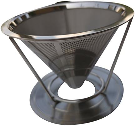 Steel Pour Over Coffee Dripper - Paperless Reusable Drip Coffee Maker 2 Cups - The Bean House