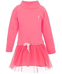 Girls Raglan Sleeves Embroidered  Cotton/Polyester/Tulle/Knit  Dress With Ruffles