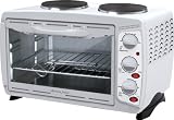 from Andrew James Andrew James White 23 Litre Mini Oven And Grill With Double Hot Plates