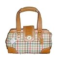 Authentic Coach Hamptons Wool Multicolored Tattersall Carryall Satchel Handbag 13987