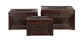 Set/3 Bamboo Lodge Wood Chest Trunks Boxes Review