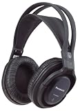 Panasonic RP-WF820EB-K FM Wireless Headphones with 100M Range and Battery Charging Stand