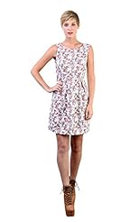 Floral Print Sleeveless Cotton/Polyester/Rayon  Dress