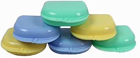 Mouth Guard Storage Container Dental Retainer Case 5 Pcs Multicolor Dental Retainer