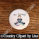 A CHILDS ART COLORING KID BOY ARTWORK #01 DRAWER PULLS KNOBS