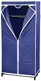 WENKO 4381640100 Kleiderschrank Air mit Ablagefach - atmungsaktives Vlies, 75 x 160 x 50 cm, dunkelblau