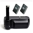 Opteka Battery Pack Grip / Vertical Shutter Release for Nikon D40x, D40, D60 and D5000 Digital SLR with 2 extended EN-EL9 Batteries (2400mAh Total)