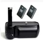 Opteka Battery Pack Grip / Vertical Shutter Release for Nikon D40x, D40, D60, D3000 & D5000 Digital SLR with 2 extended EN-EL9 Batteries (2400mAh Total)