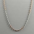 18k Dual Color White & Rose Gold Twisted Wavy Chain 18" - Dahlia Classic Collection