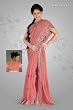 Anshu Pink Georgette Designer Party Wear Sari saree