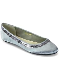 MQ23 Sexy Satin Ballerinas Slippers mit Pailletten 20-42