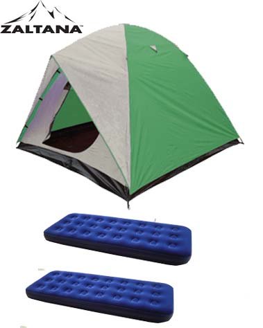 6 Person Tent and 2 of Single Size Air Mats Combo