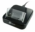 Fosmon&reg; Black Dock Cradle Hot Sync & Charge Charger For Apple iPhone 3G / 3GS + USB Adapter Cable
