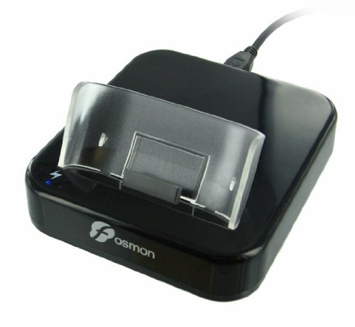 Fosmon® Black Dock Cradle Hot Sync & Charge Charger For Apple iPhone 3G / 3GS + USB Adapter Cable