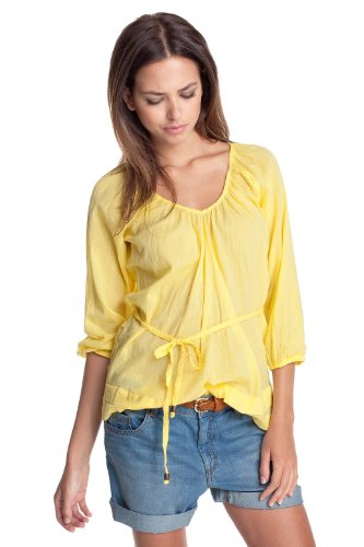 edc by ESPRIT Damen Bluse, 042CC1F005, Gr. 38 (M), Gelb (sunshine yellow 703) Preisvergleich
