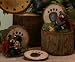 BLACK Bear COASTERS Set 4 In Tray HOME LODGE Decor