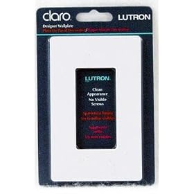 LUTRON ELECTRONICS INC #CW-1-WH WHT 1G Claro Wall Plate
