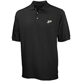 Purdue Boilermakers Black Pique Polo