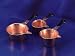 Dollhouse Miniature Set of 3 Copper Pots