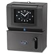 Manual Time Clock, Day/24 Hours/Hundredths, Charcoal