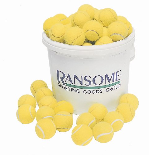 Ransome Sporting Goods Tennis Balls With Bucket - Green/ White