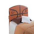 Basketball Upholstered Headboard with Speaker - Orange (Twin)