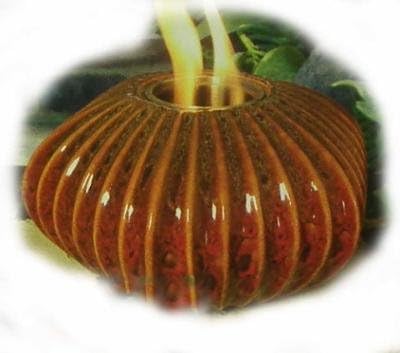 Marshall Gardens - PATIOGLO - Firepot ~ AUSTIN FIRETHORN ~ Multi-color - Large - Red/Brown - Flame Pot - Hand Crafted Flame Pot - MBL-41