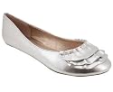 Ruffle Round Toe Flat 8 SILVER