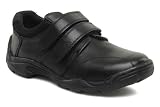Hush Puppies Wolvie Black Leather Boys School Shoe