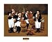 Quartet Beautiful MUSEUM WRAP CANVAS Print with Added BRUSHSTROKES Guy Buffet 33x27