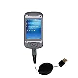 Retractable USB Cable for the HTC Prodigy with Power Hot Sync and Charge capabilities - Gomadic Brand w/ TipExchange Technology