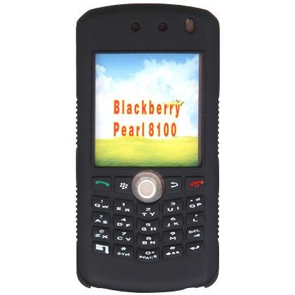 Premium Black Silicone Skin Case for Rim BlackBerry 8100 Pearl PDA Smart Phone