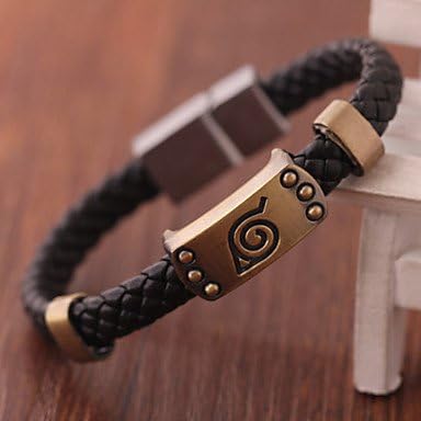 BST Unisex Young Fashion Jewelry Alloy Cosplay Naruto Hokage Ninjia Leather Bracelet Shamballa Bracelets Charm Bracelets