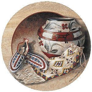 Threads to the Past Sandstone Thirstystone Coasters by