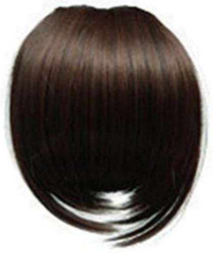 YG Fashion False Bang Neat Fringe Hairpiece Clip in Hair Extensions Accessories, dark brown