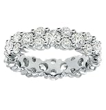5.05 CT TW All Around Diamond Eternity Wedding Band in 18K White Gold