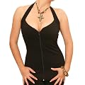 Blue Banana - Zip Up Halter Neck Top
