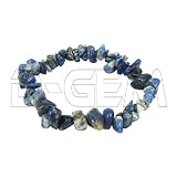 Stretch bracelet made of genuine sodalite gemstone
