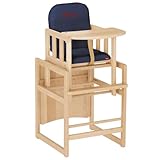 Herlag H4842-242 Hochstuhl Kombi-Set TX, Buche massiv, marine