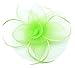 Womens Big Flower Mesh Feather on Hair Clip Headwear Fascinator