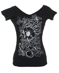 Hustler Apparel JADE Womens V-Neck Tee in Choice of Colors