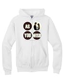 Princess Bride - As You Wish - White Full-Zip Hoody