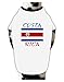 TOOLOUD Costa Rica Flag Dog Shirt White with Black Medium