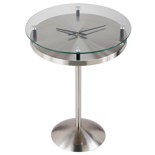 Adesso Floating Glass Clock - Metal/Glass