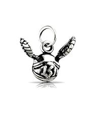 WithLoveSilver Solid Sterling Silver 925 Harry Potter Flying Ball " Quidditch "Pendant