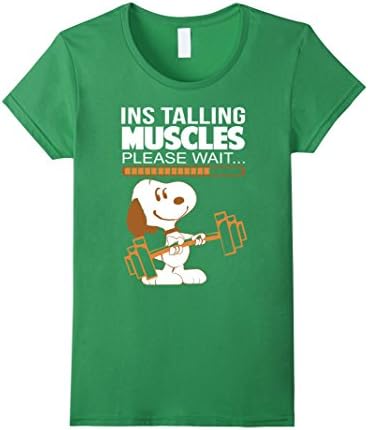 Women's Gym T-shirt , Installing muscles. Please wait.... Medium Grass