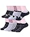 ADFOLF Men's 10 Pack Low Cut Colorful Athletic Running No Show Cotton Socks